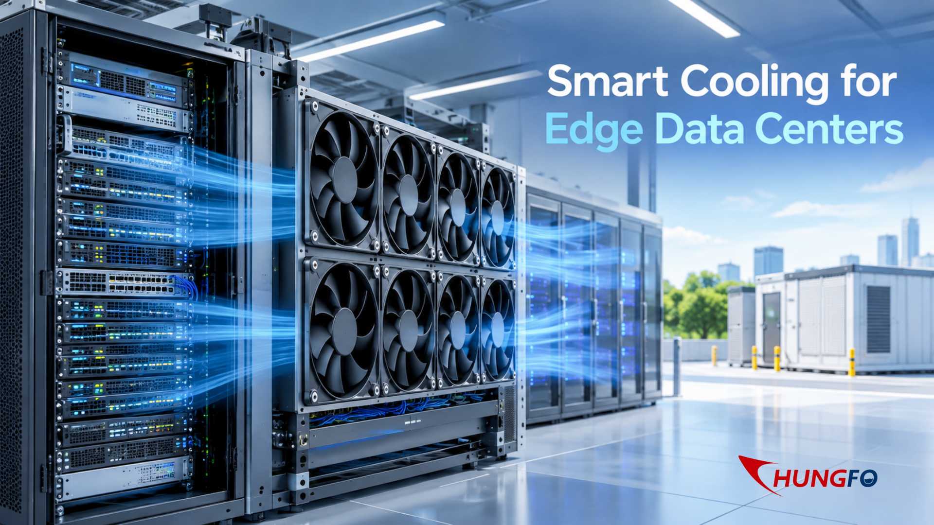 Como os data centers de borda se beneficiam da atualização para uma matriz de ventiladores de fluxo axial inteligentes?