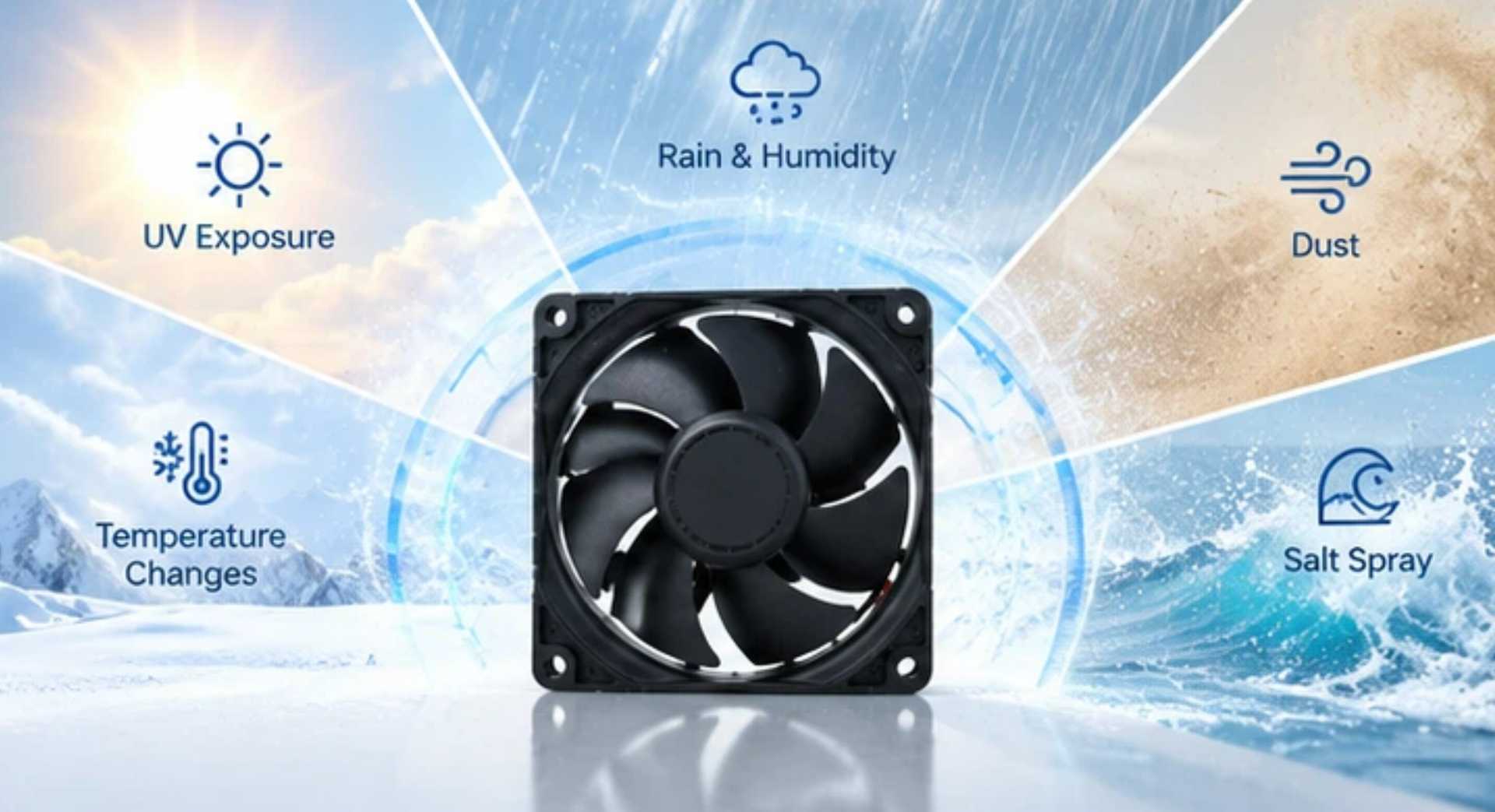 Como você pode proteger um ventilador de resfriamento de ar externo da degradação da vedação à prova d'água IP68?